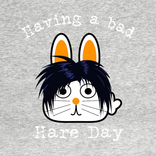 Bad Hair Day Hare Pun Kids Funny Back-To-School Bunny Gift by HuntTreasures